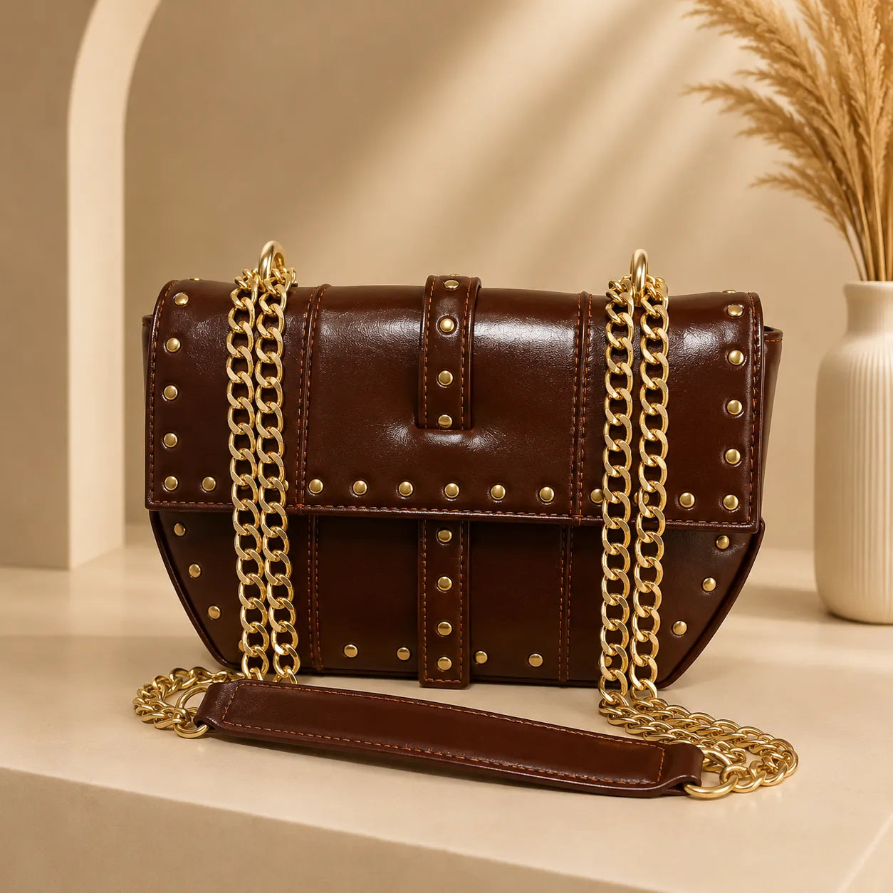 Studded Chain Bag
