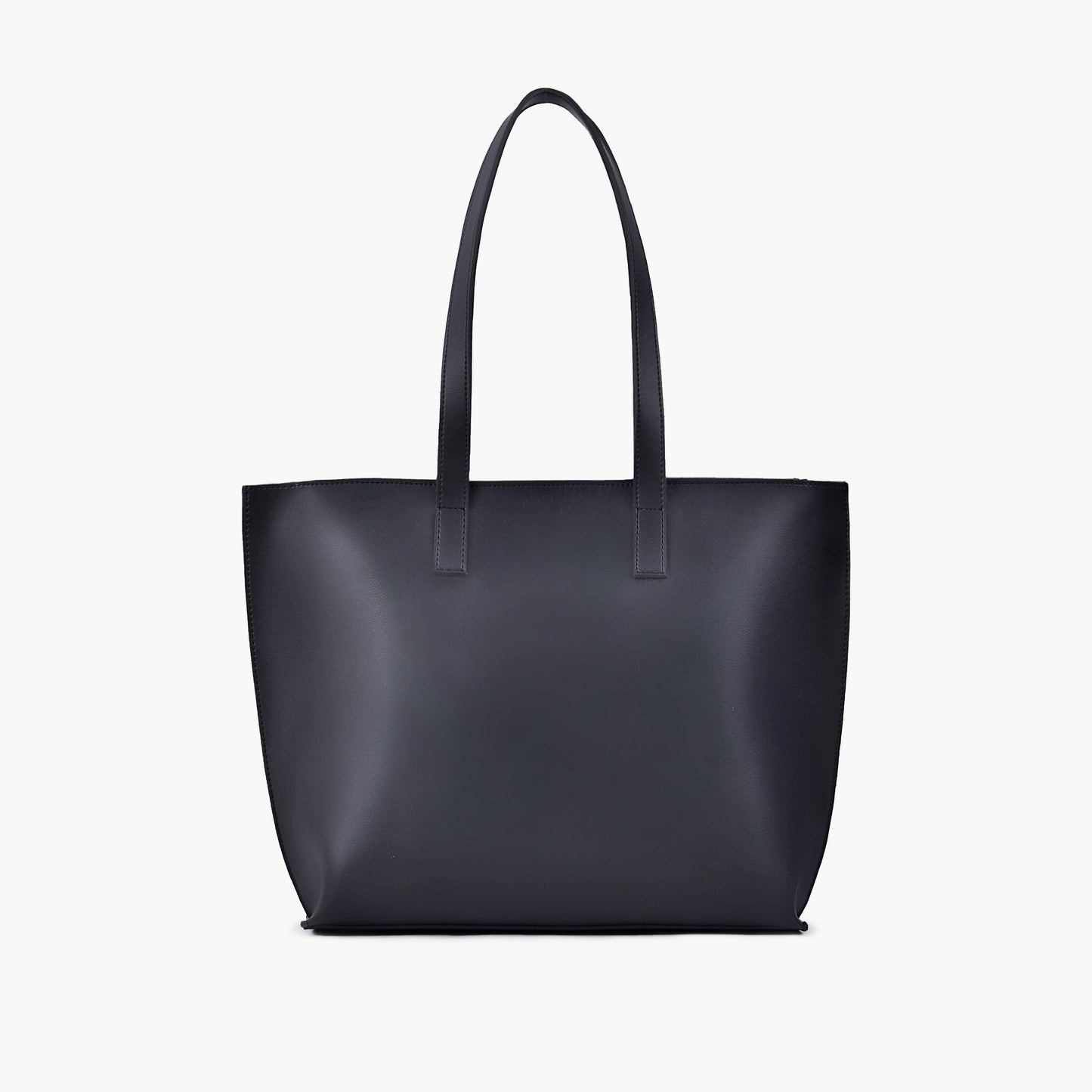 Black long handle tote bag