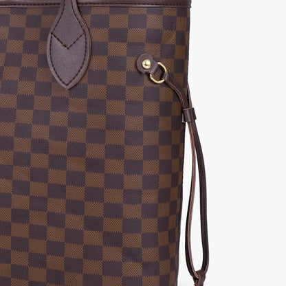 Dark brown checkered neverfull tote bag